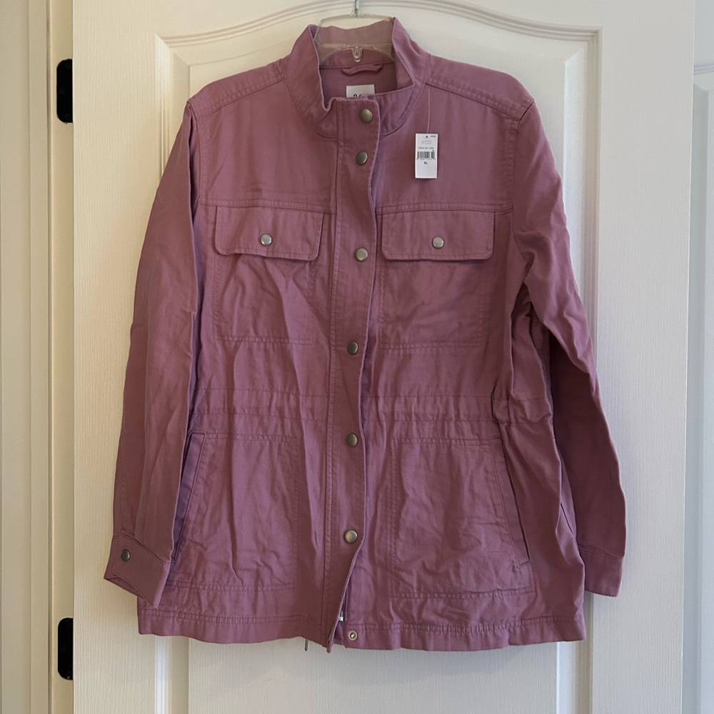 NWT NEW Gap Purple Utility Jacket XL